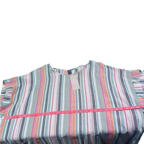 Emery Rose Plus Stripped Pants Suit - Picture 12 of 16